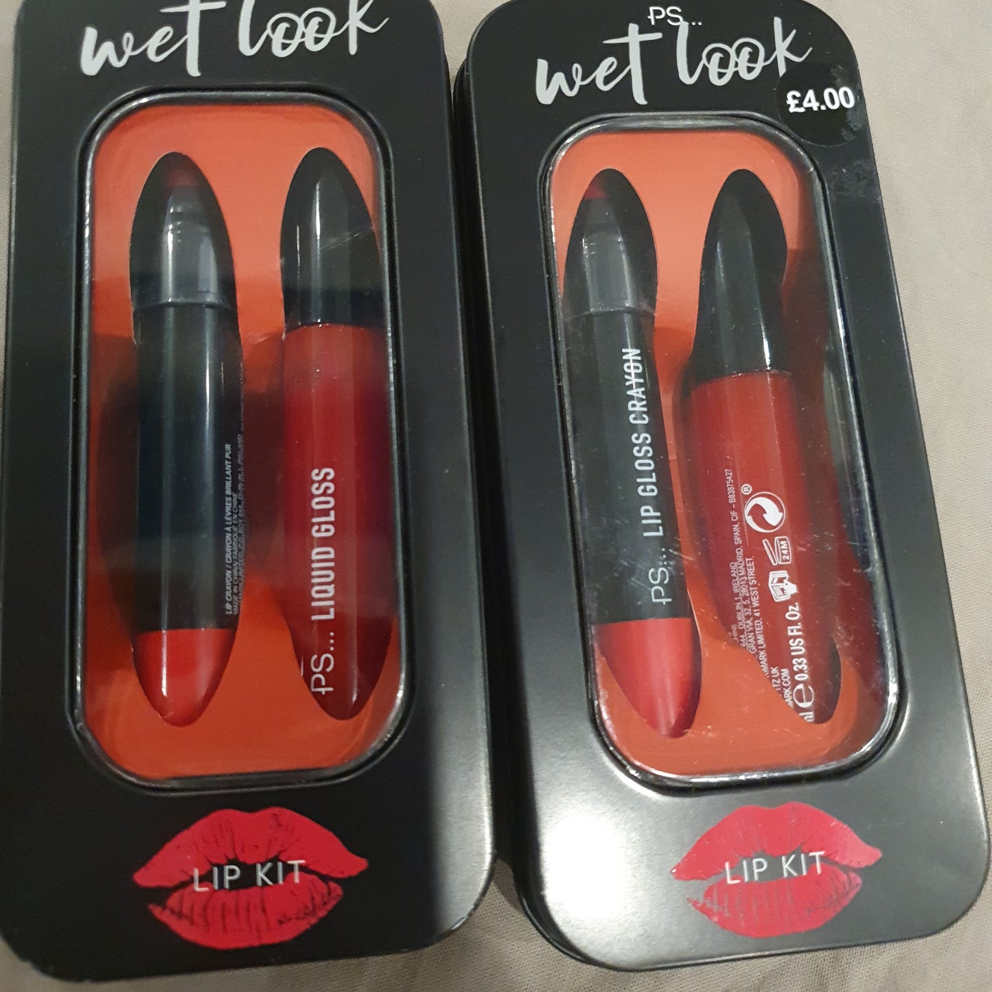Primark Uk Red lip kit gloss and crayon lipstick