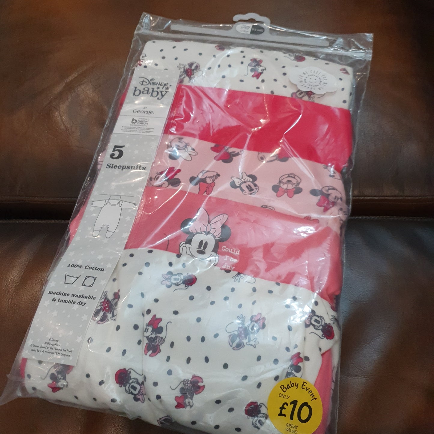 Geoege Baby set of 5 sleepsuits 100 % cotton