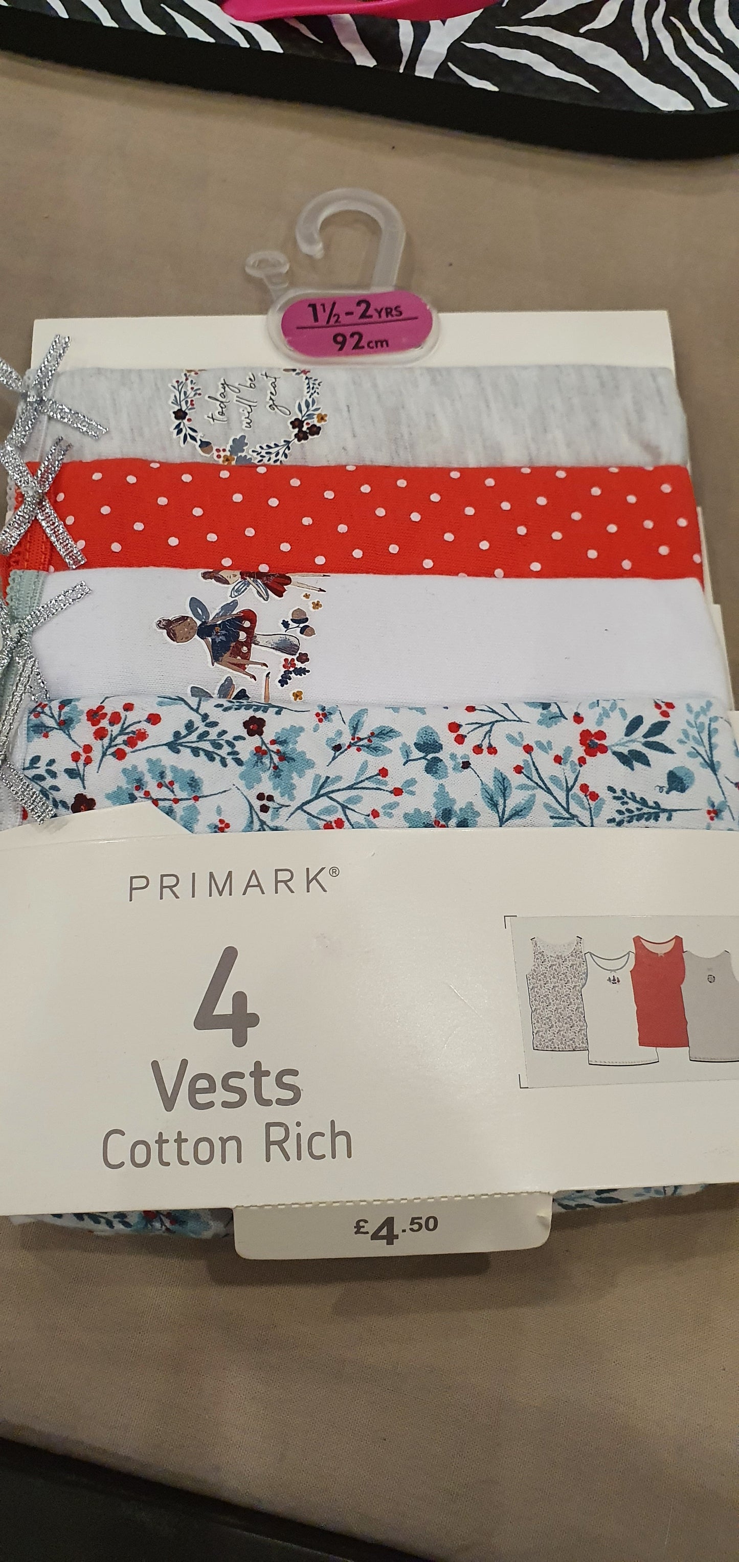 Primark Uk pack of 4 girl vests
