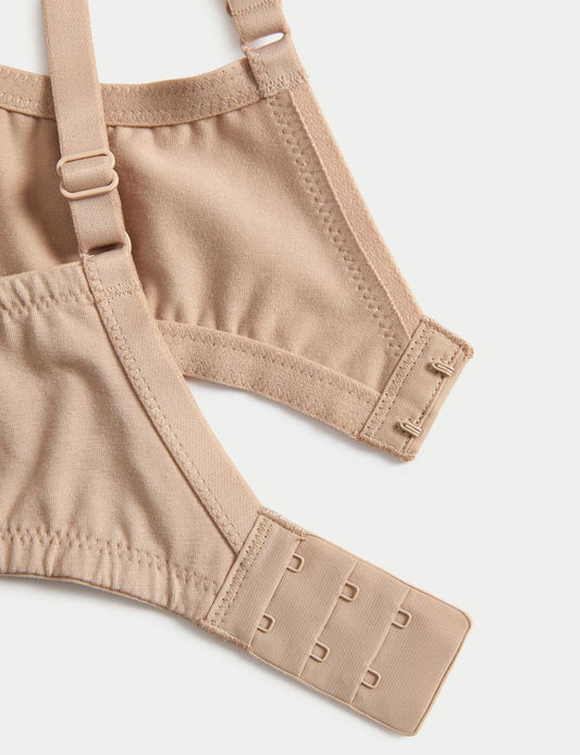 M&S Uk 3pk Cotton Non Wired Full Cup Bras