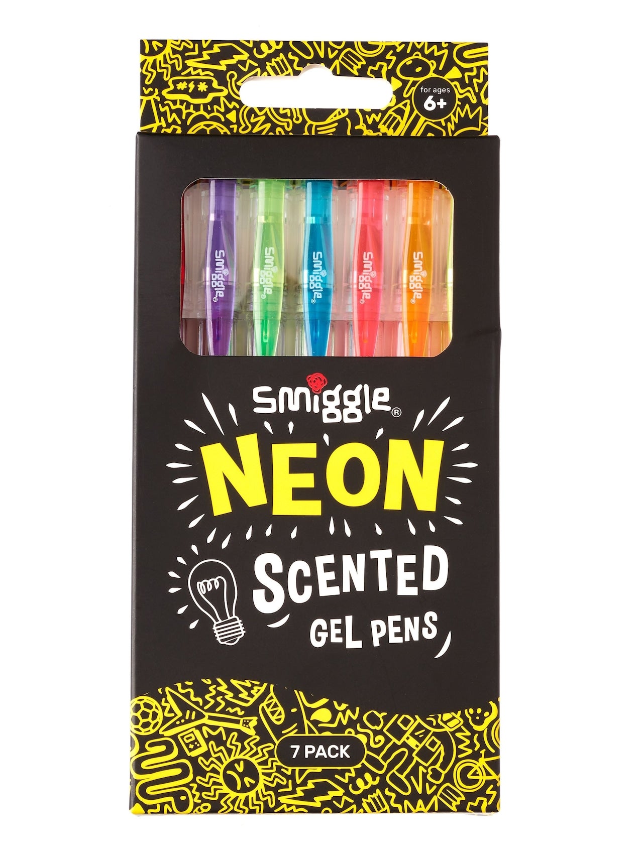 Smiggle Uk Neon Scented Gel Pens X7