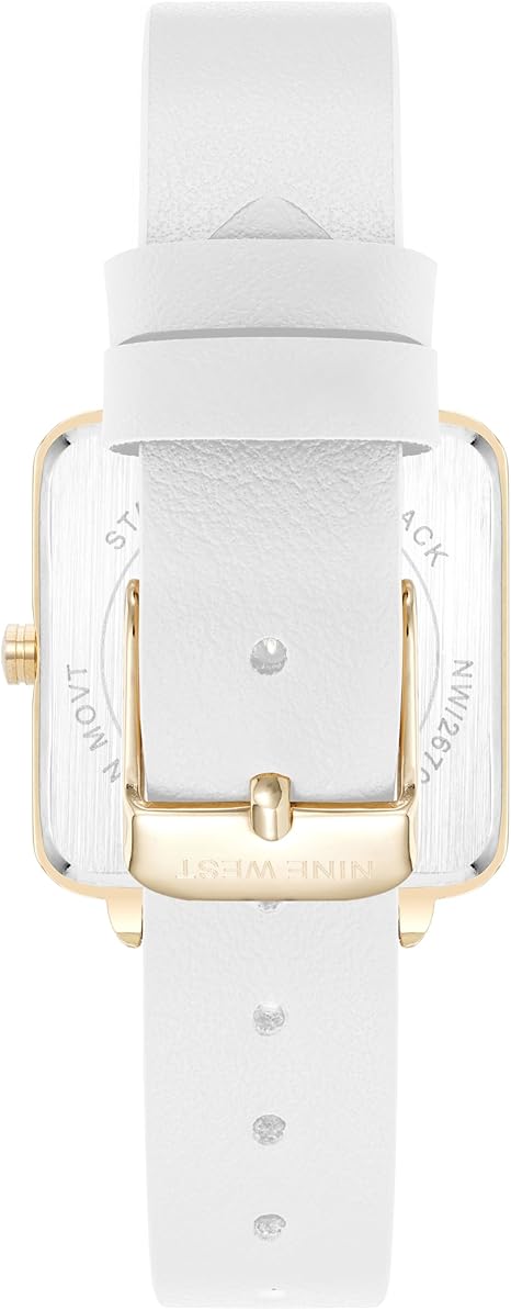 NINE WEST Women's Strap Watch white
