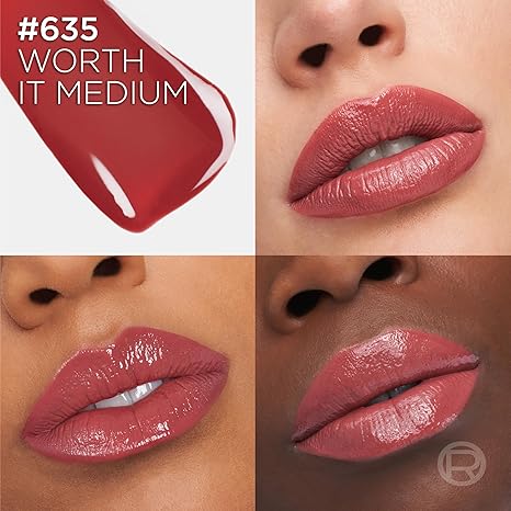 L'Oreal Paris Infallible Lacque Resistance Liquid Lipstick, 16HR Long Lasting Lip Makeup with Lacquer-Like Shine and Zero Transfer, 635, Worth It Medium