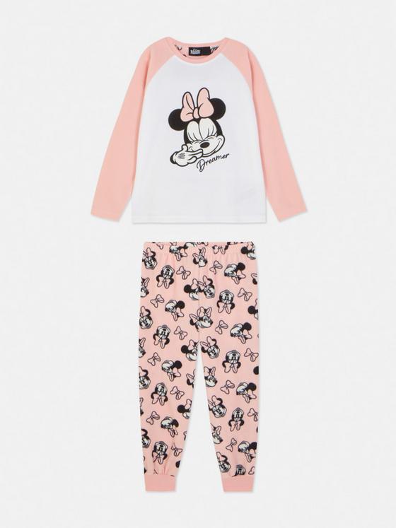Primark Uk 2023 fleece minnie mouse girls pyjama pj set