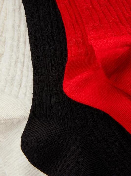 Primark UK baby girls winter Leggings Tights 3 Pack red black off white