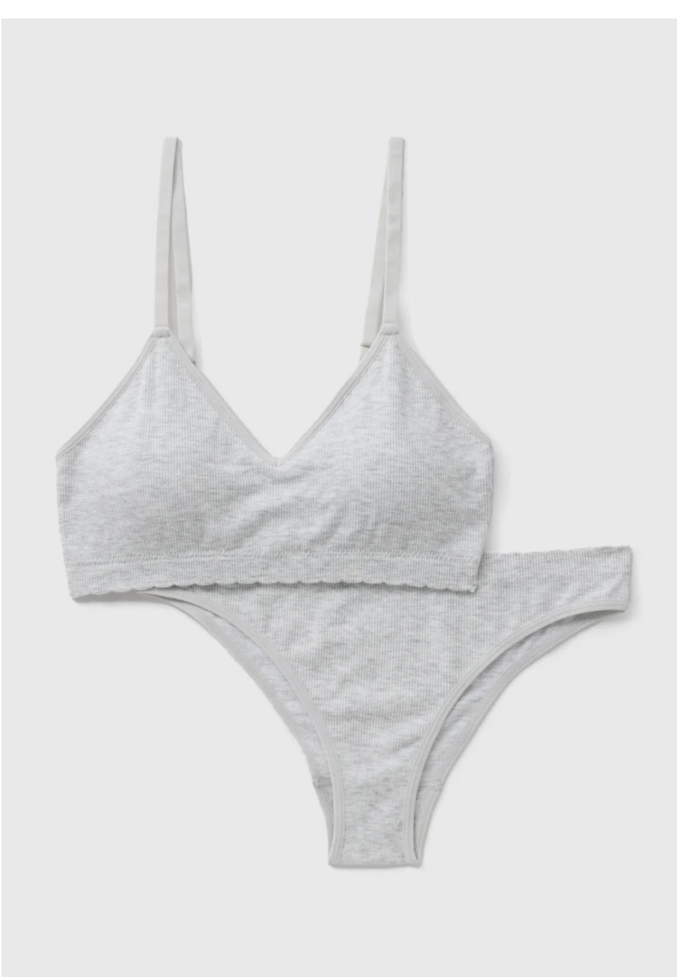 Matalan Grey Seamless Bra & Briefs Set