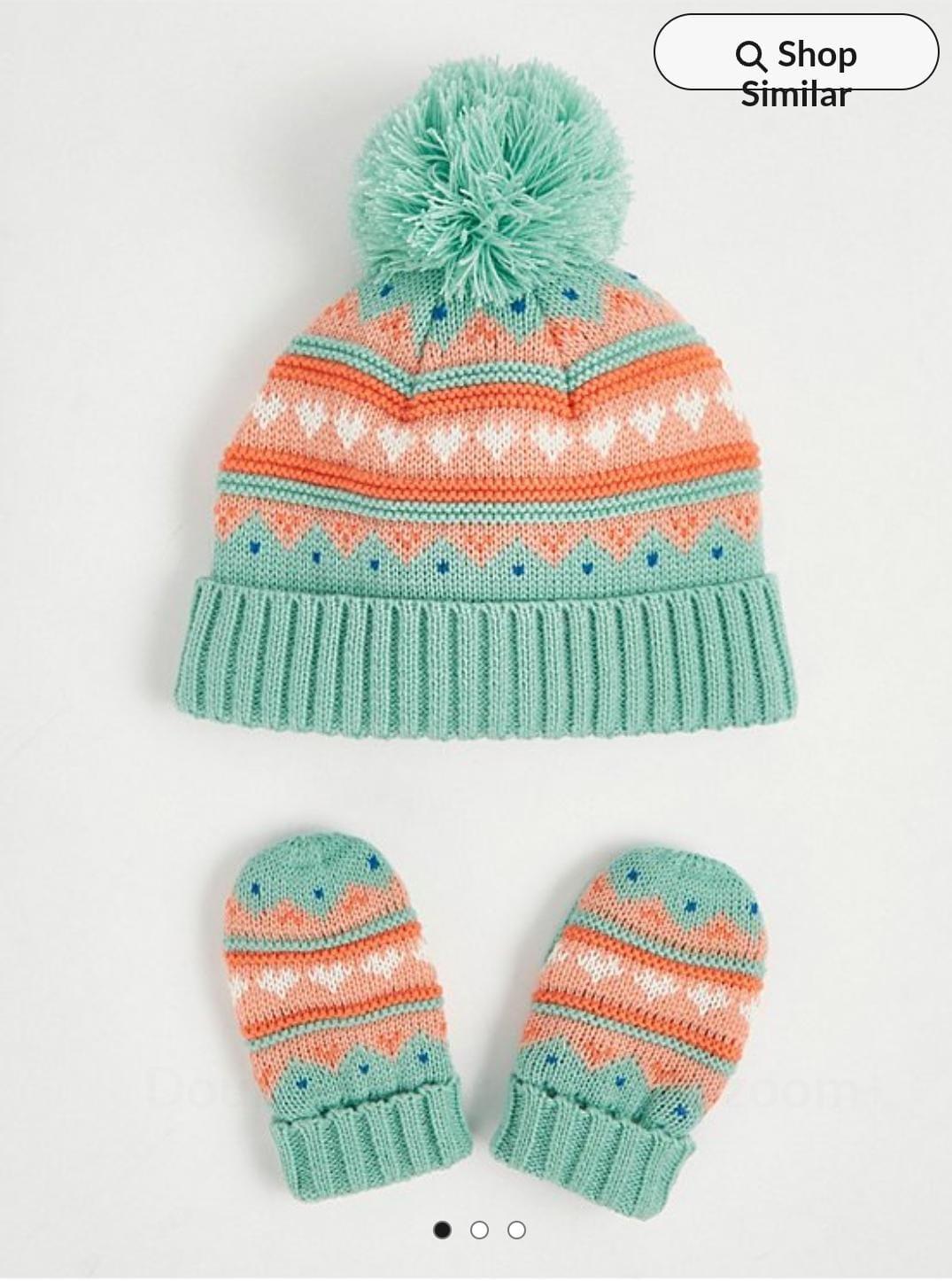 George Uk matching hat and mittens set