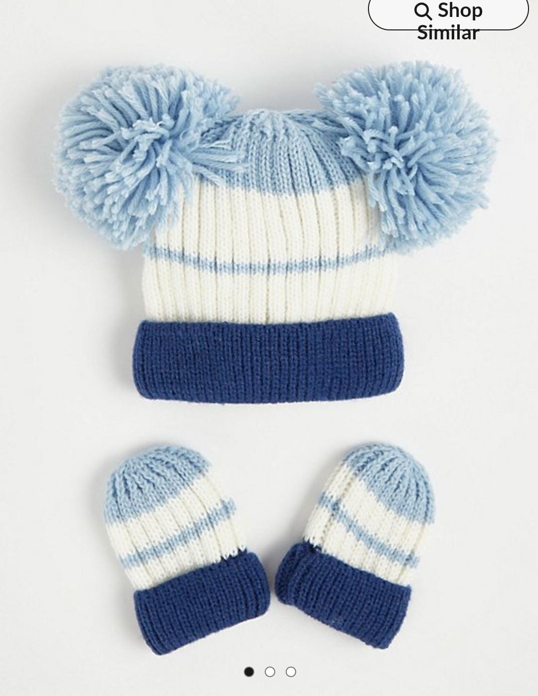 George Uk matching hat and mittens set