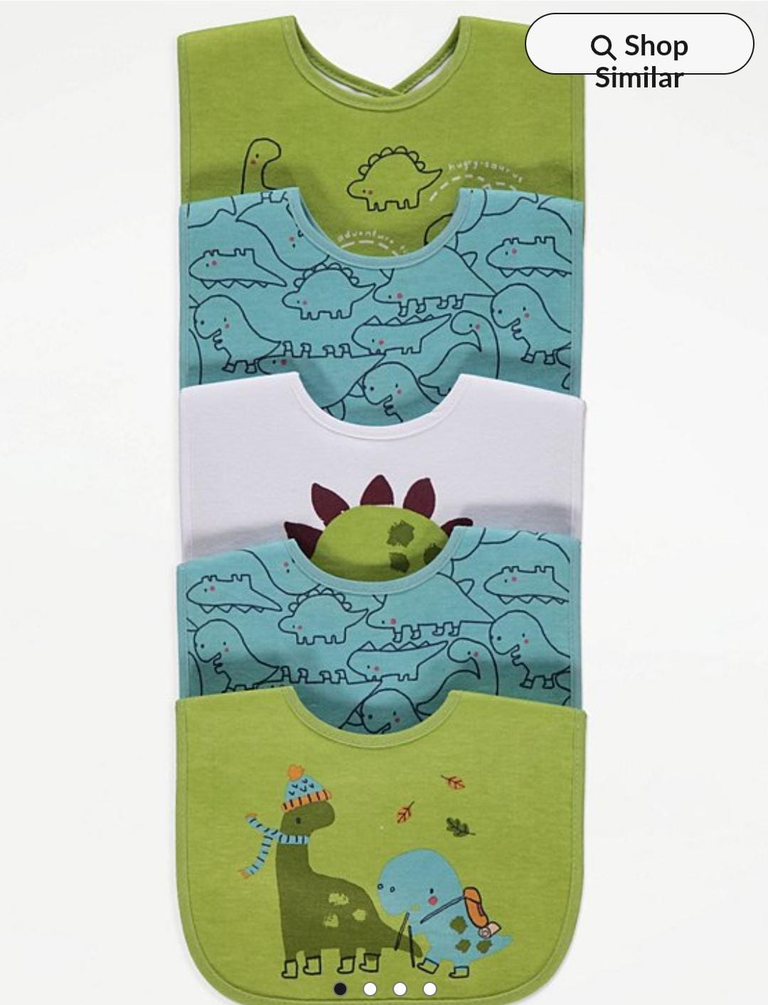 George uk baby set of 5 bibs