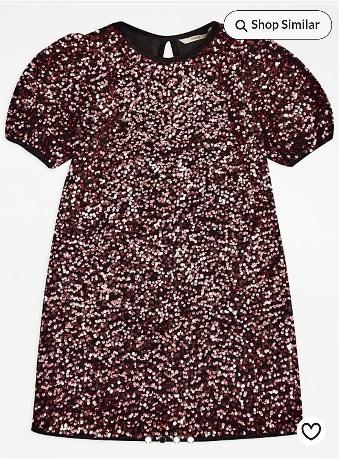 George Uk Rose Gold Velvet Sequin Dress 9 to 10 years