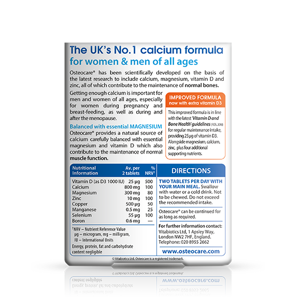 UK Vitabiotics Osteocare Original 30 Tablets expiry nov 27