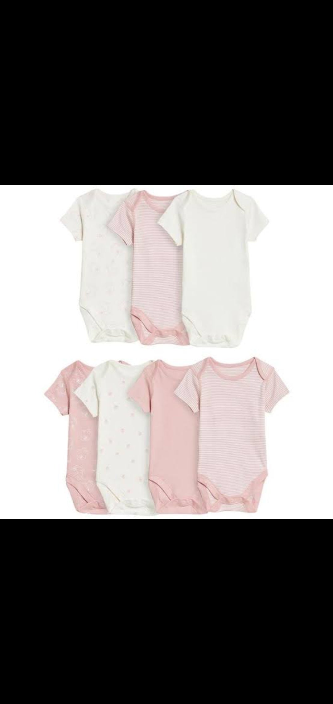 M&S Uk baby bodysuits cotton set of 7
