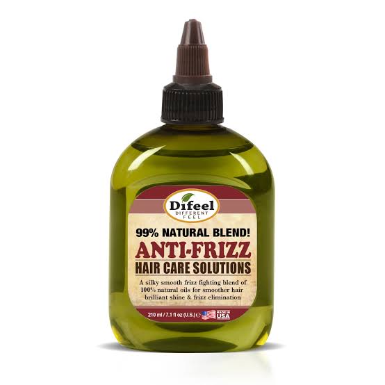 Difeel Premium 99% All Natural Anti-Frizz Hair Oil with Olive Oil, Vitamins A and E 2.5 ounce