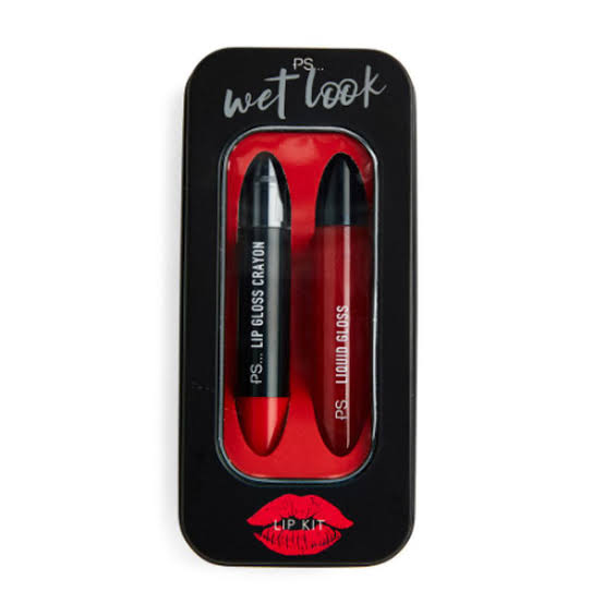 Primark Uk Red lip kit gloss and crayon lipstick