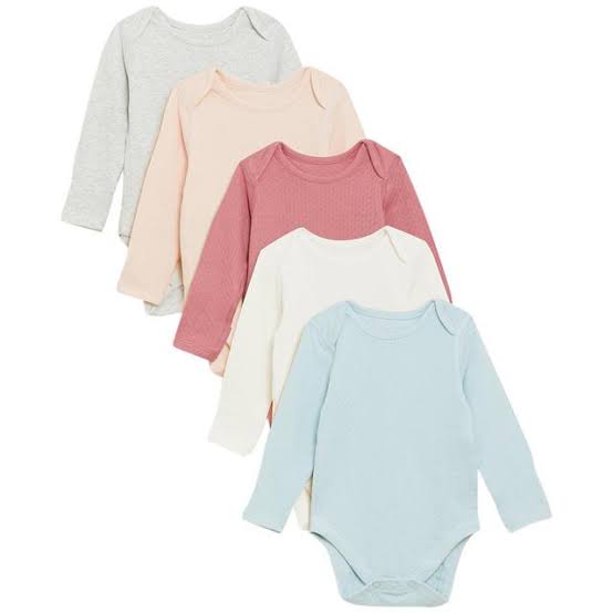 M&S Uk baby bodysuits full sleeves cotton set of 5