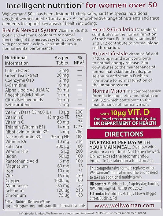Vitabiotics Wellwoman 50+ 30 tablets..bought from boots uk