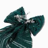 Claire's Emerald Green Sequin Large Bow Hair Clip