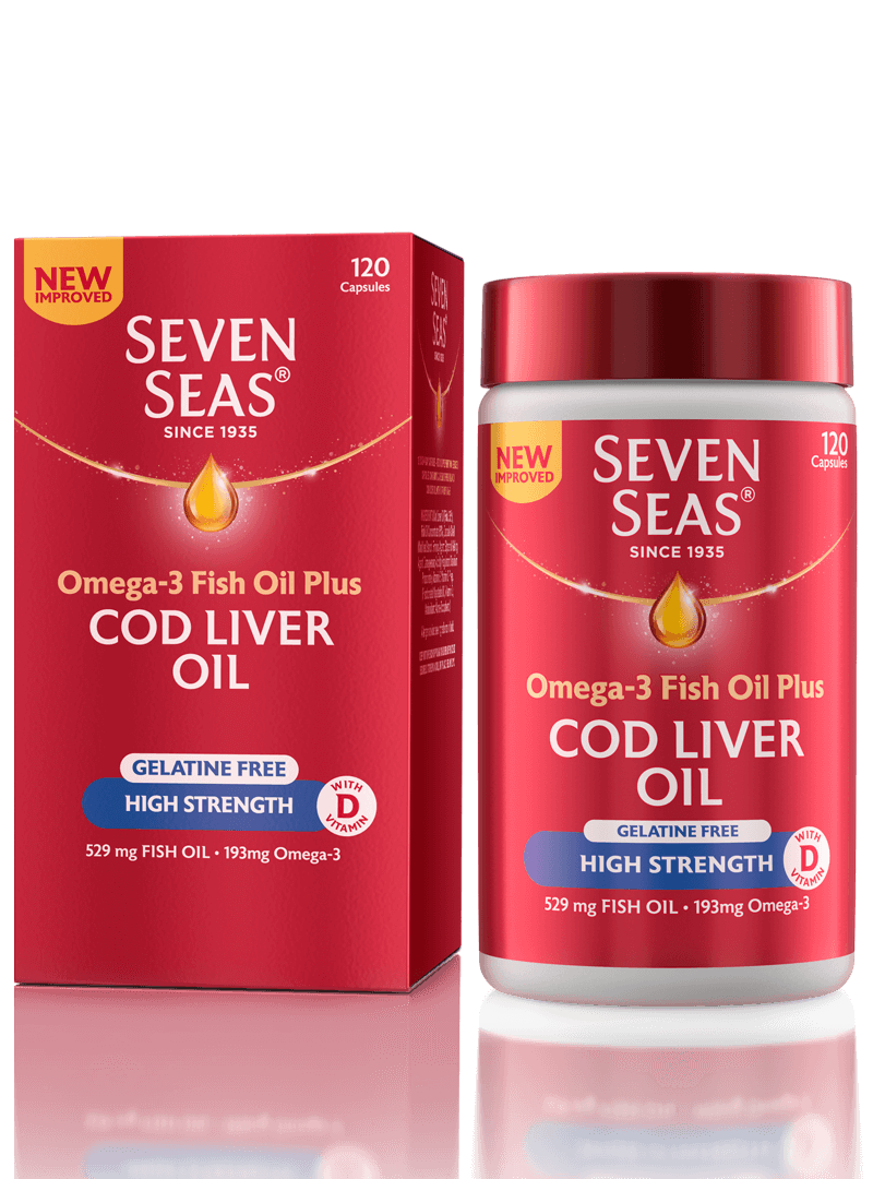 Seven Seas Cod Liver Oil One-A-Day Omega-3 Fish Oil & Vitamin D 120 Capsules from boots uk