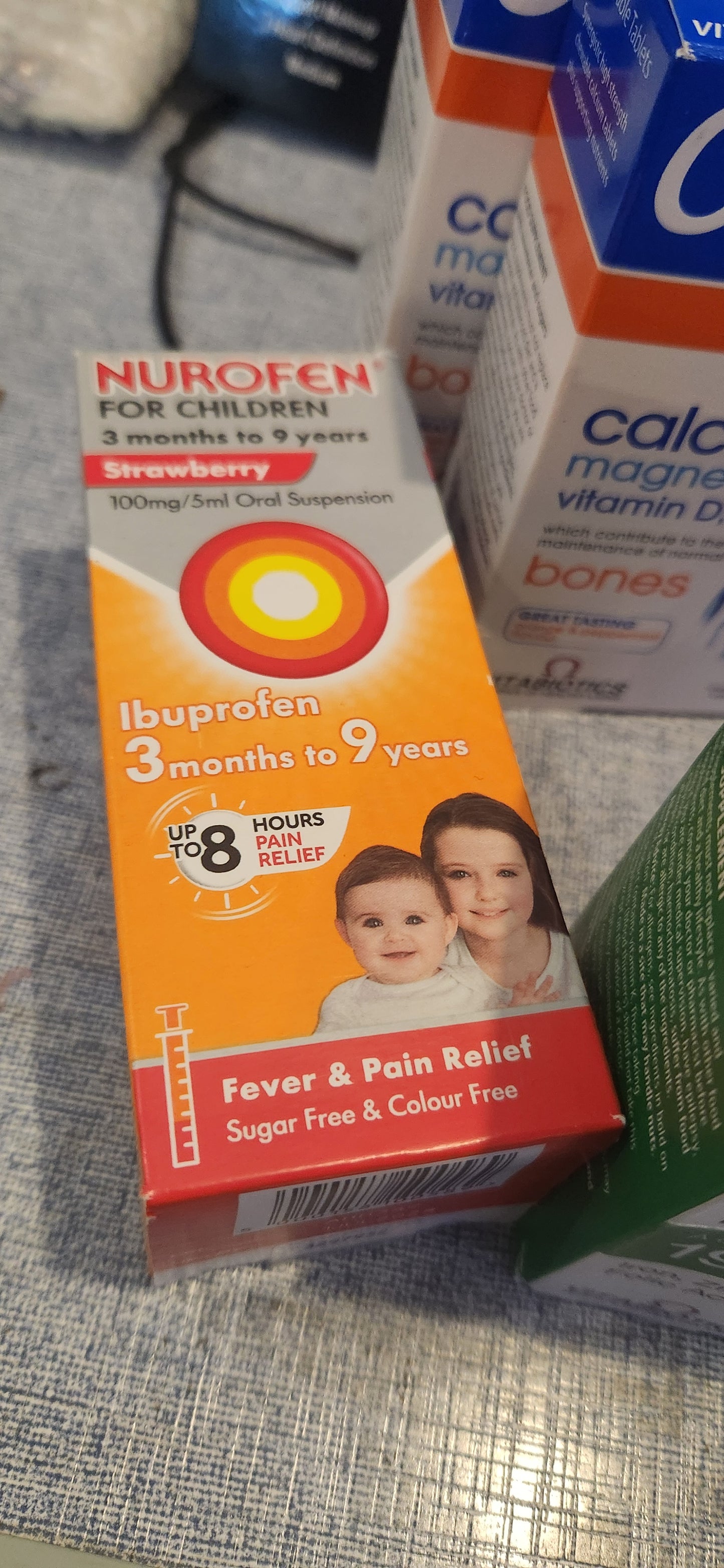 Children
Nurofen for Children 3 months to 9 years โ Orange 100mg/5ml Oral Suspension bought from boots Uk expiry dec 28