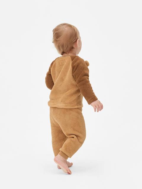 Primark Uk fleece top pyjama pj bear