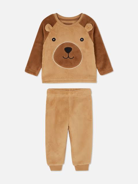 Primark Uk fleece top pyjama pj bear