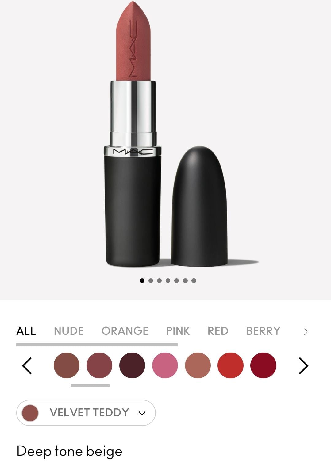 M·A·CXIMAL SILKY MATTE LIPSTICK velvet teddy