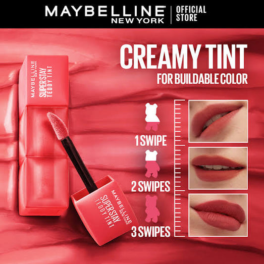 Maybelline Super Stay Teddy Blurred Lip Tint- July forever 35