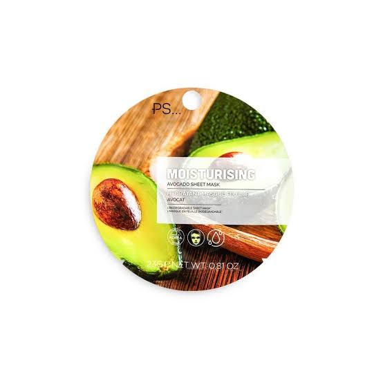 Primark moisturising avocado sheet mask
