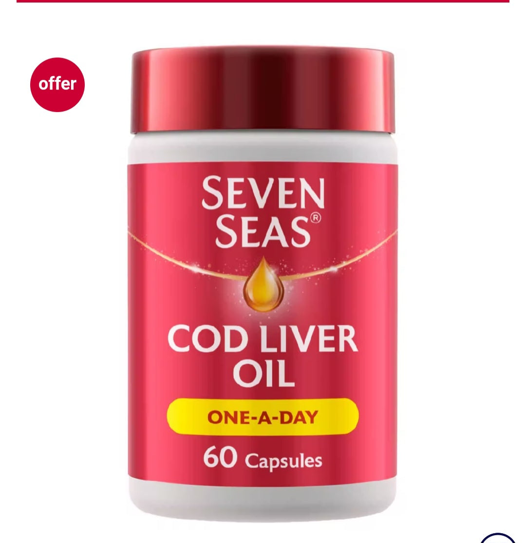 Seven Seas Cod Liver Oil One-A-Day Omega-3 Fish Oil & Vitamin D 60 Capsules from boots uk