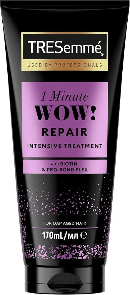 TRESemmé 1 Minute WOW Repair Intensive Hair Treatment with Biotin & Pro-Bond Complex for damaged hair 170ml from boots uk