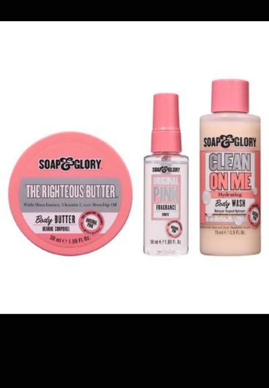 Soap and glory pink set