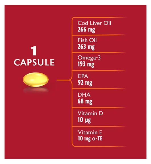 Seven Seas Cod Liver Oil One-A-Day Omega-3 Fish Oil & Vitamin D 120 Capsules from boots uk