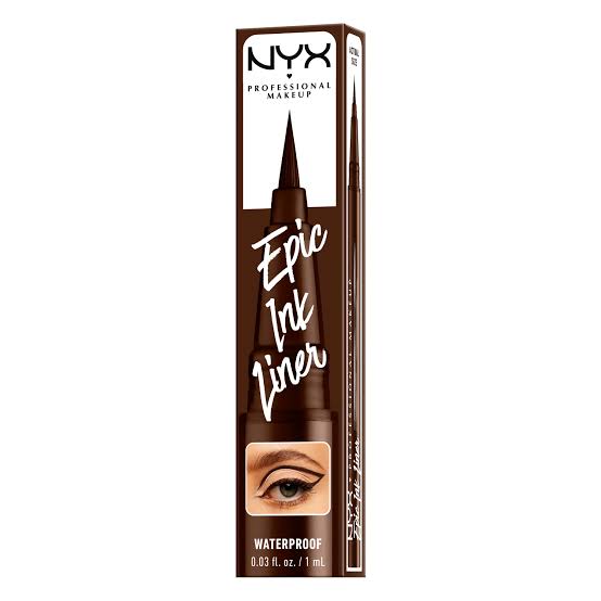 NYX PROFESSIONAL MAKEUP Epic Ink Liner, Waterproof Liquid Eyeliner brown