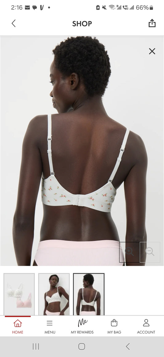 Matalan 2 Pack Pink Floral Mould Bras