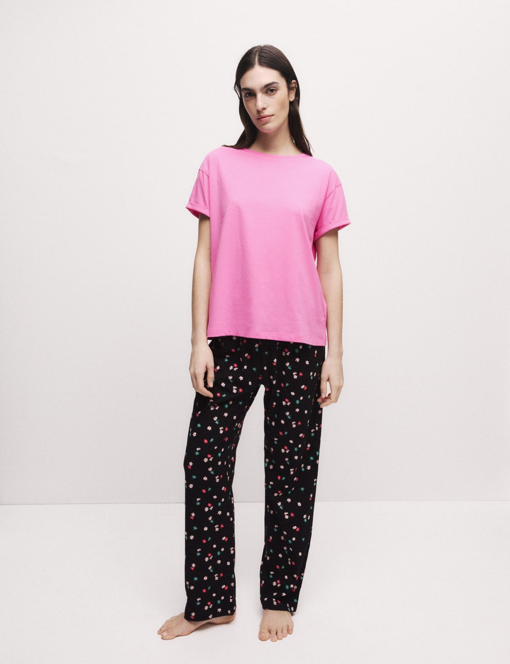 M&s uk Pure Cotton Printed Pyjama Set medium 12-14