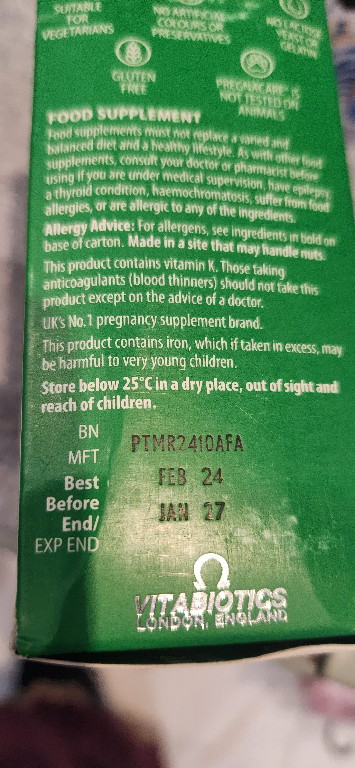 UK Vitabiotics Pregnacare Original 90 Tabs