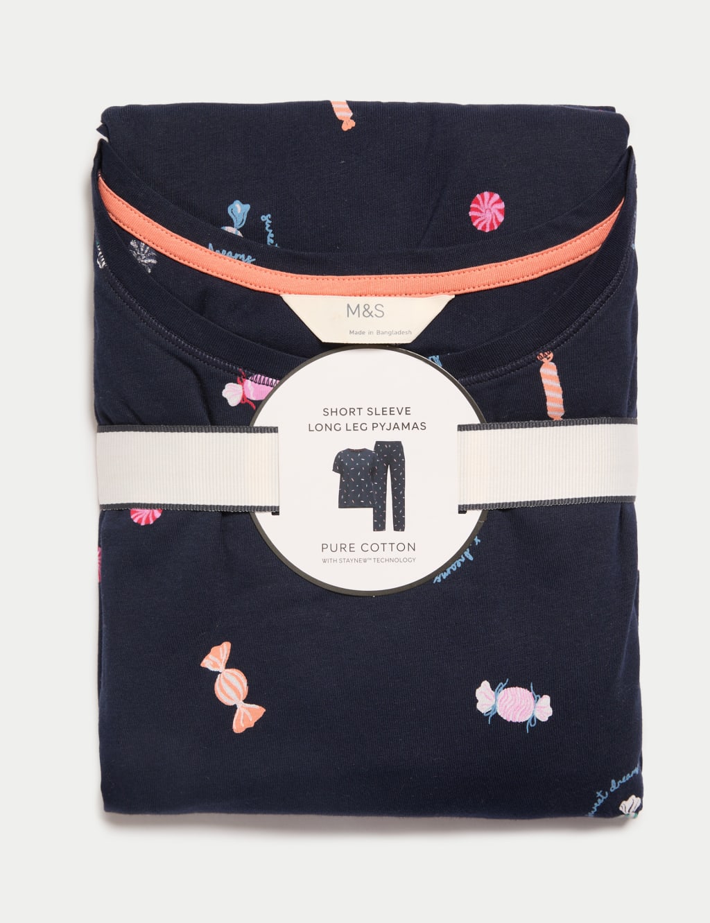 M&s uk Pure Cotton Printed Pyjama Set medium 12-14