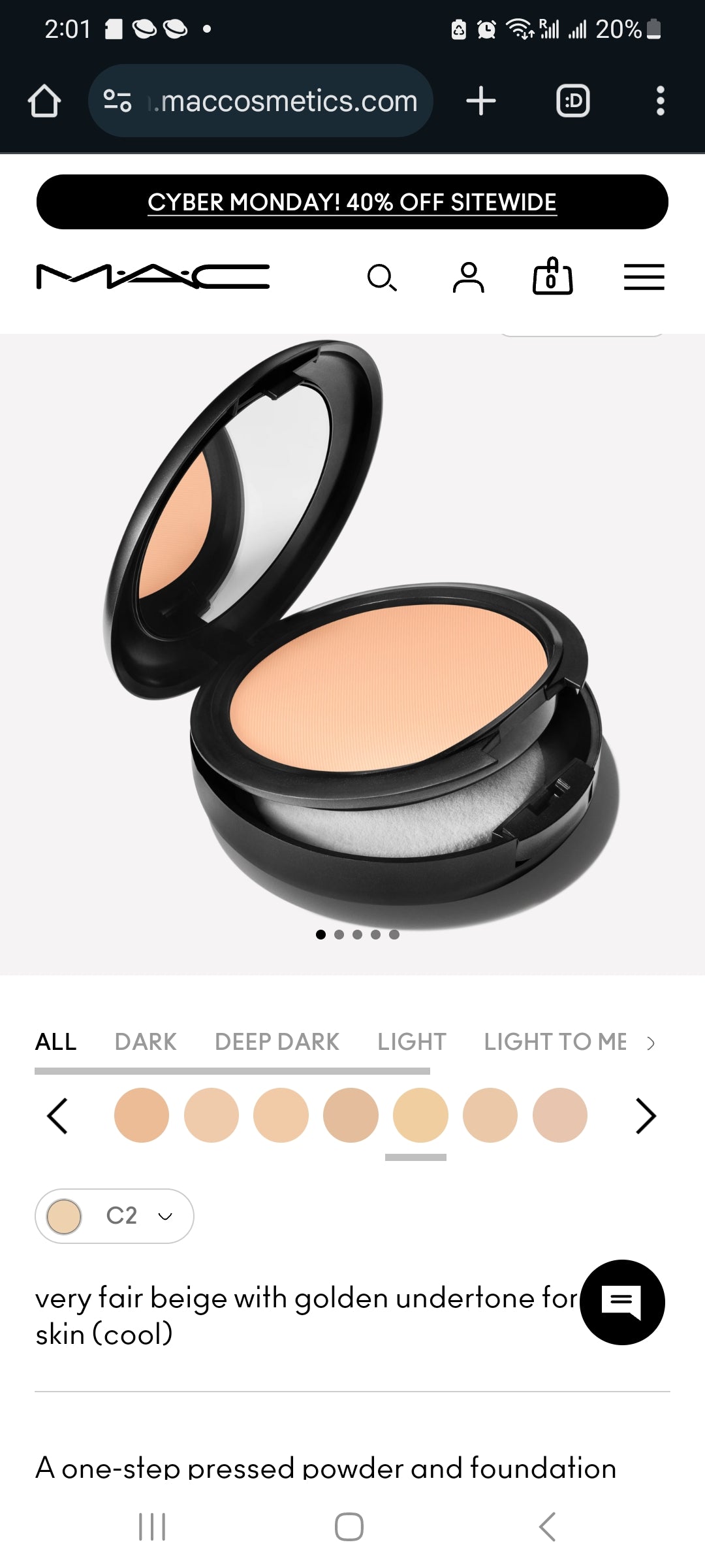 Mac cosmetics canada Studio Fix Powder Plus Foundation