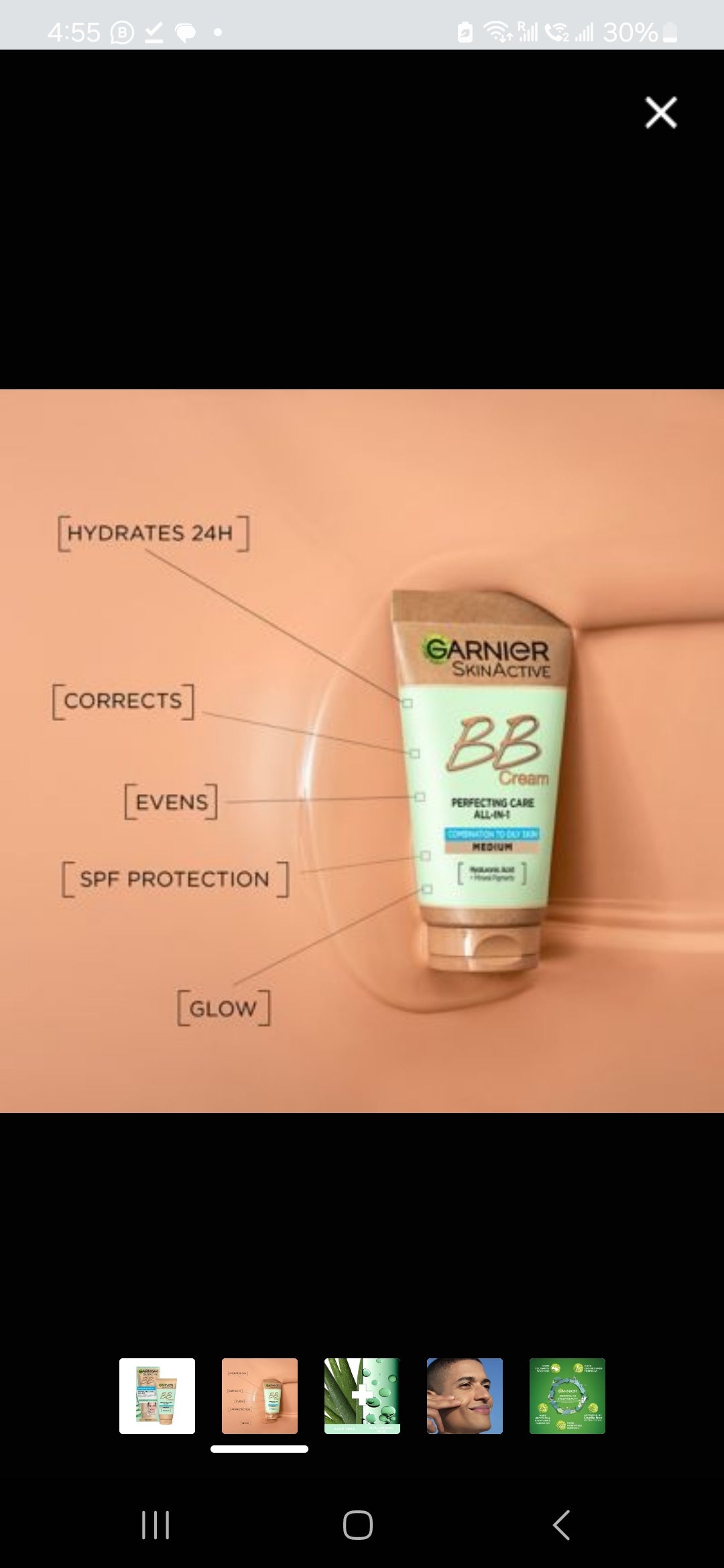Garnier Classic Perfecting Care All-in-1 BB Cream SPF15 Medium Shade 50ml ( bought from boots uk )