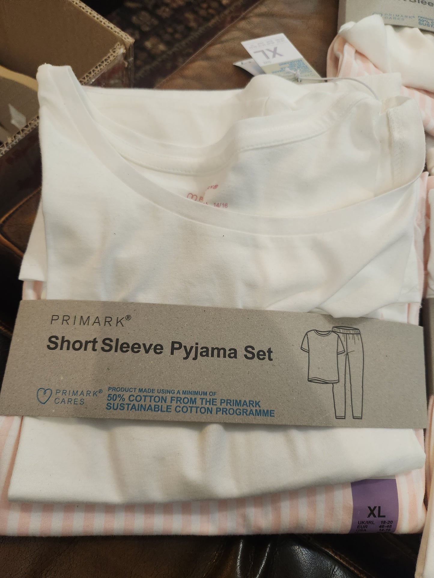 Primark women pyjamas cotton tshirt set