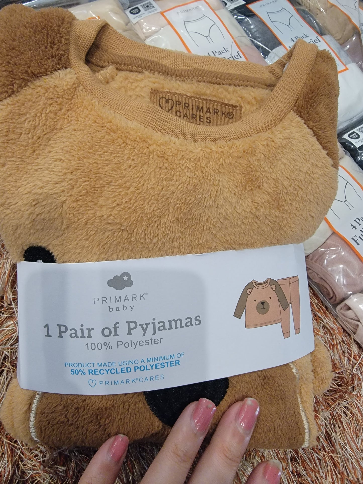Primark Uk fleece top pyjama pj bear