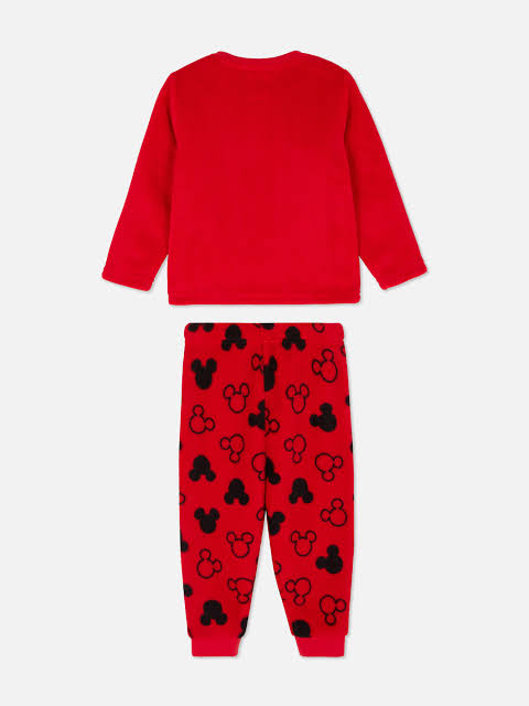 Primark Uk fleece top pyjama pj set Mickey mouse disney