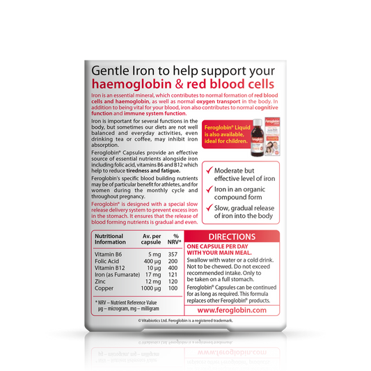 Vitabiotics Feroglobin - 30 Capsules bought from boots uk exp 8/27