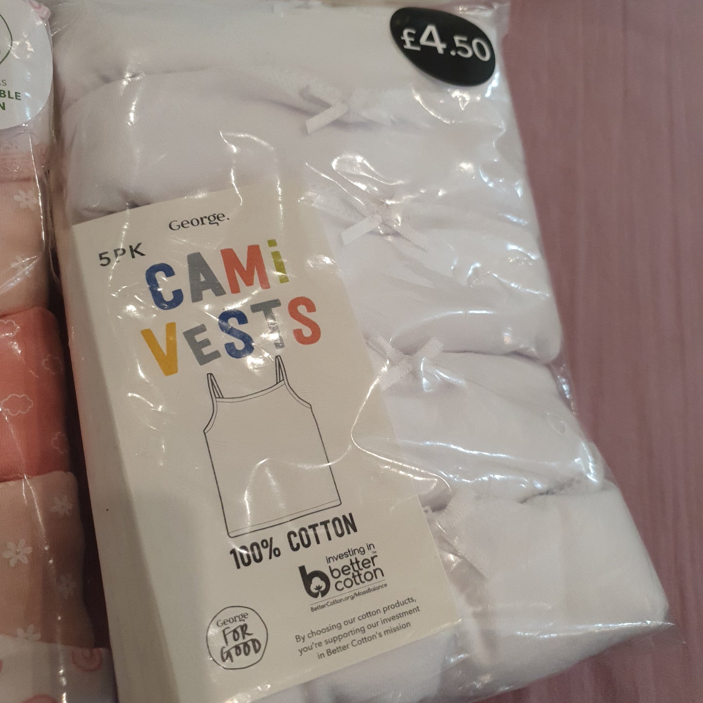 George Uk pack of 5 girls cami vestsmk