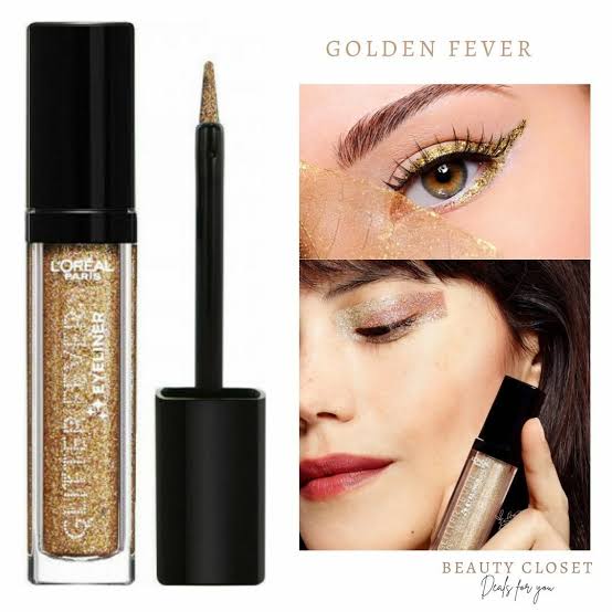 Loreal Uk glitter fever eyeliner eyeshadow golden