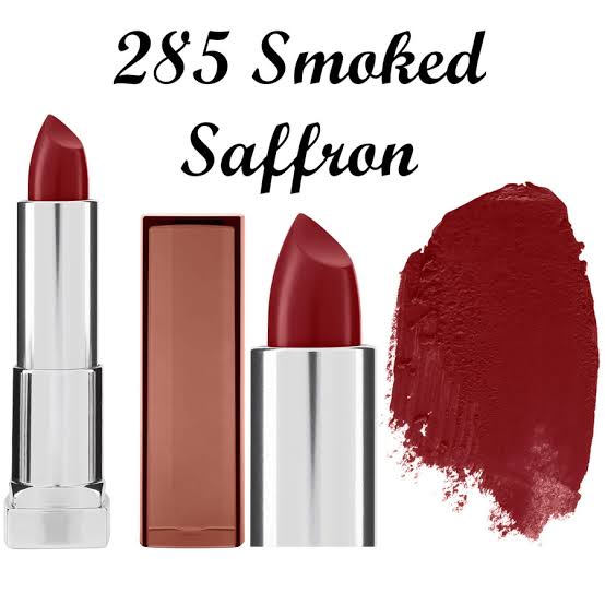 Maybelline color sensational satin lipstick 285 smoked saffron