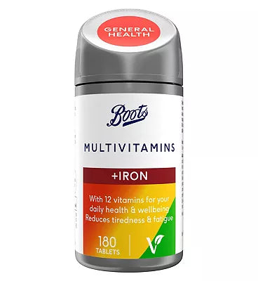 Boots Multivitamins with Iron 180 Tablets expiry 07/26