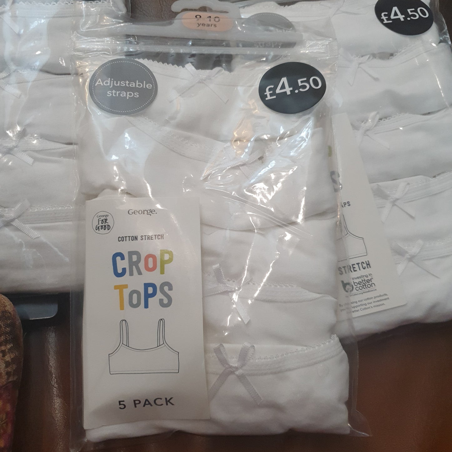 George Uk pack of 5 girls cami crop tops