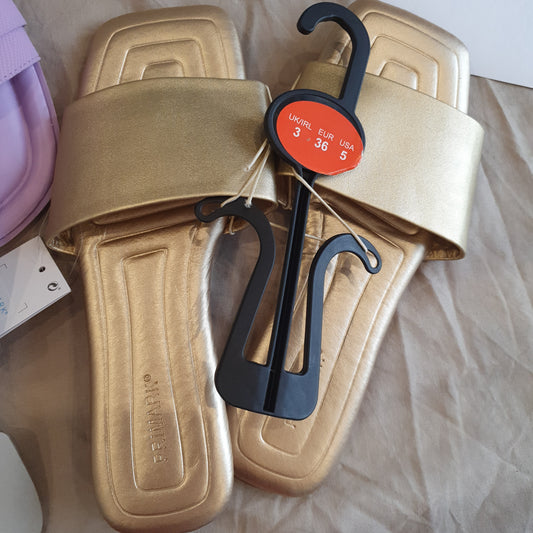 Primark women sandals gold shoes size 36