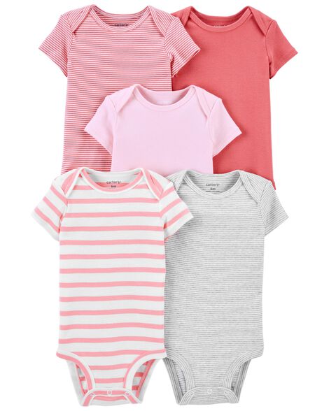 Carters Baby 5-Pack Short-Sleeve Bodysuits